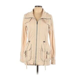 Oonagh by Nanette Lepore Mickey Oversized Jersey Double Zip Cargo Jacket sz S-M